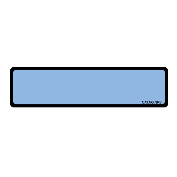Nevs Blank Chart Labels 1-3/8" x 5-3/8" Blue w/Black - NRB-BLUE