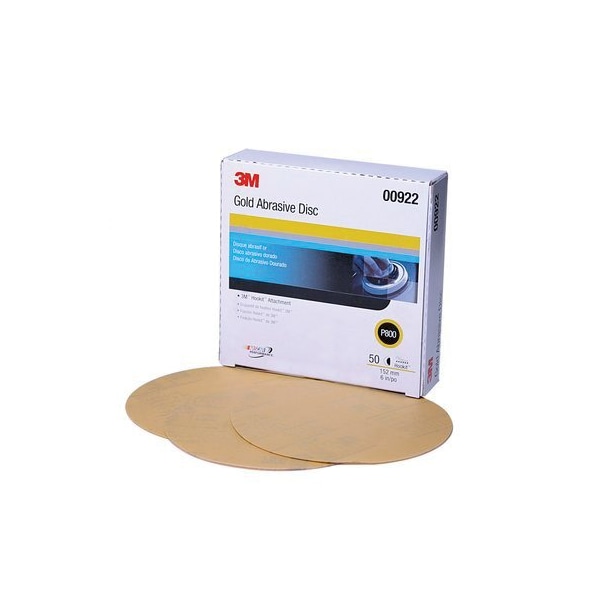 3M 3M Hookit Gold Paper Disc 216U, 00922, 6 in, P800A, 50PK - 7000119733
