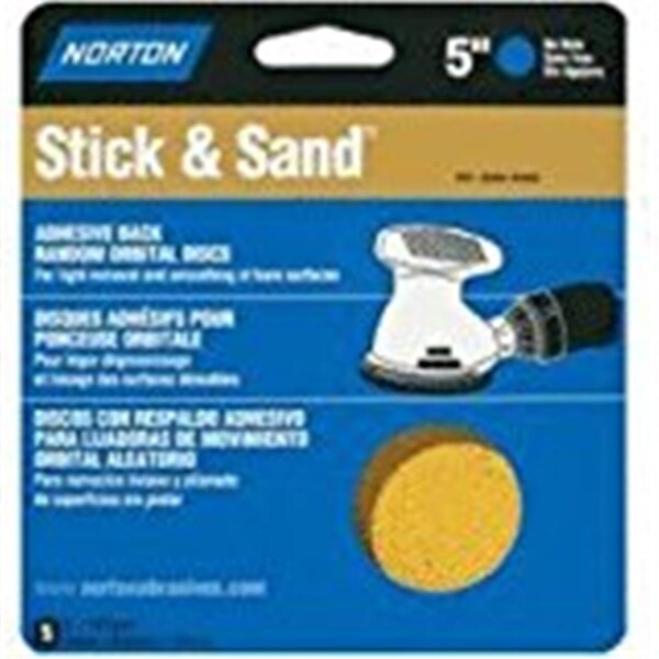 Saint Gobain-Norton Abrasives 5 In. Cloth Disc 80 Grit, 5Pk - 48907/05455