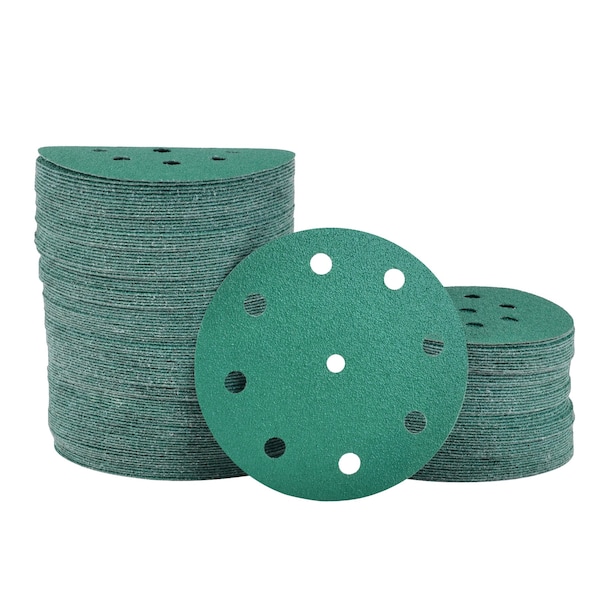 Legit Grit 5 inch Sand paper Disc, 9-Hole, 60 Grit, 150PK - LG5-960-150