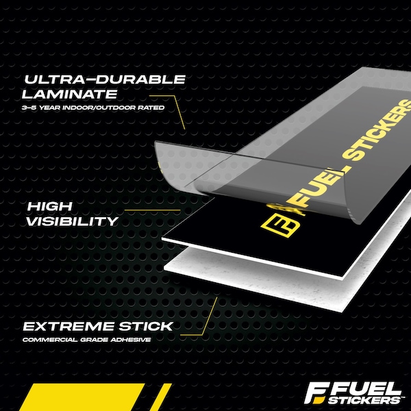 Fuel Stickers Mixed Fuel Sticker, 2-Cycle Label: Fuel Can & Outdoor Power Equip., Hvy-Dty, 1'' Dia, 20PK - Z-1RMFO-20PK
