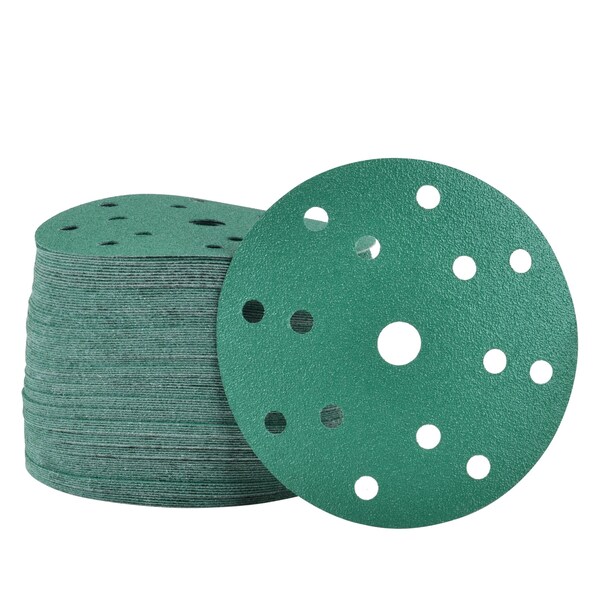 Legit Grit 6 inch Sand paper Disc, 15-Hole, 60 Grit, 100PK - LG6-1560-100