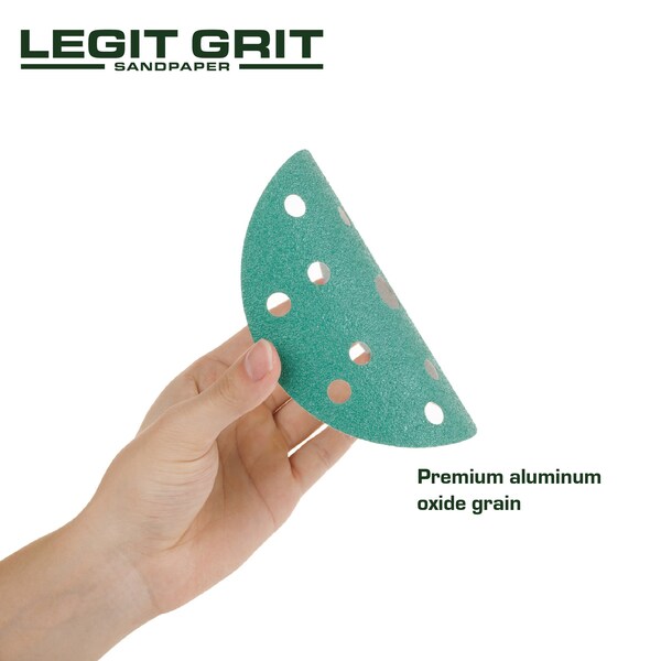 Legit Grit 6 inch Sand paper Disc, 15-Hole, 60 Grit, 100PK - LG6-1560-100
