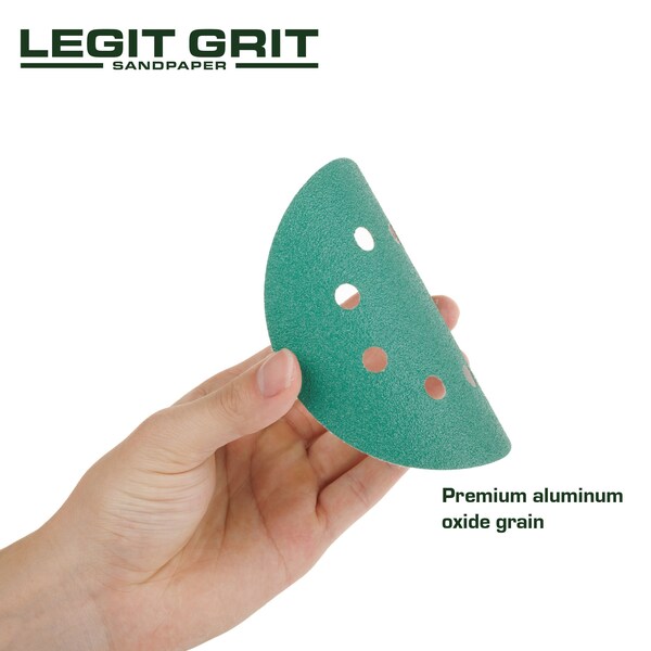 Legit Grit 5 inch Sand paper Disc, 8-Hole, 100 Grit, 150PK - LG5-8100-150