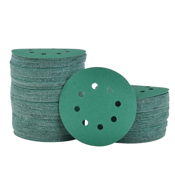Legit Grit 5 inch Sand paper Disc, 8-Hole, 100 Grit, 150PK - LG5-8100-150