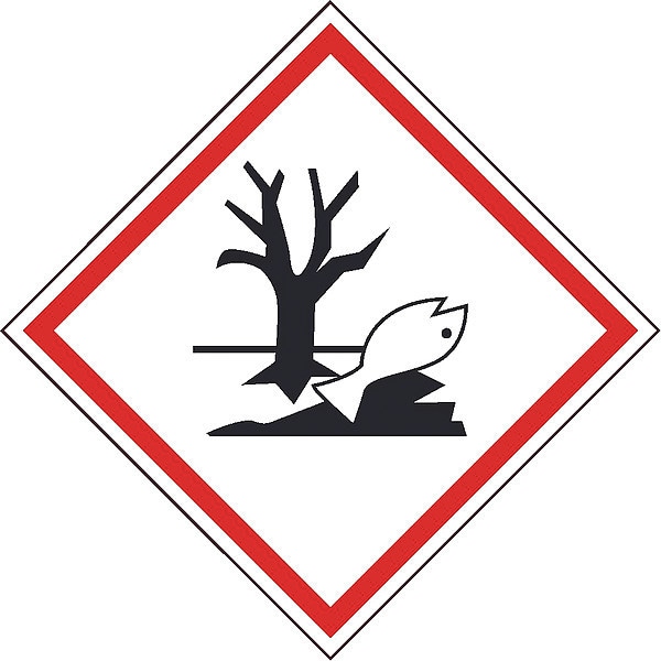 Nmc Dangerous For Environment Ghs Label, Background Color: Black and Red on White - GHS2072AL2