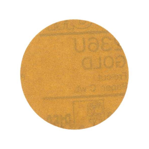 3M Hook-and-Loop Sanding Disc, 3" Dia, Non-Vacuum, Aluminum Oxide, P150 Grit, Coated Type, 236U - 60440193260