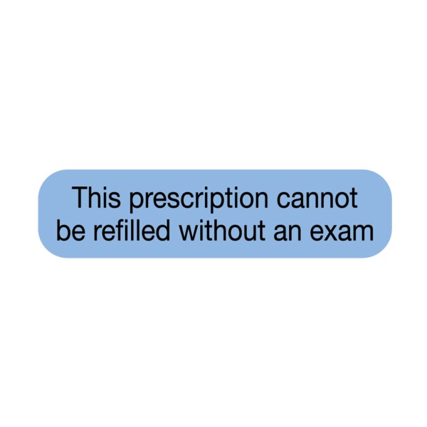 Nevs This Prescription Cannot Be Refilled Without An Exam 3/8" x 1-1/2" - PAUXW-0037