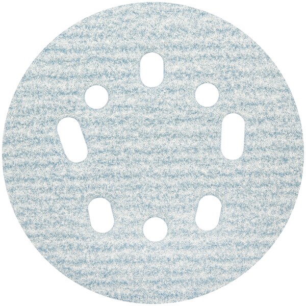 Norton Abrasives 5 in Dia, 8 Hole, Ceramic Alumina, 180 Grit, Coated Type - 7660768324