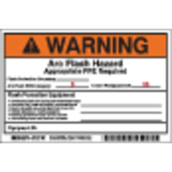 Brady Arc Flash Protection Label, 4 In. H, PK5, 121101 - 121101