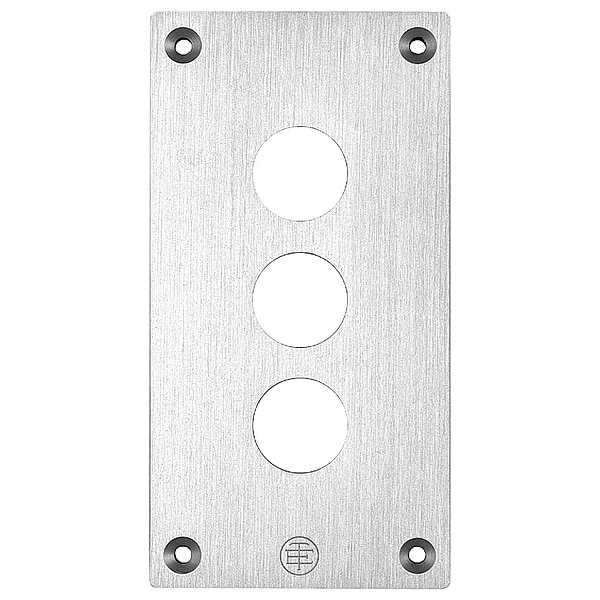 Placa frontal perforada Schneider Electric, agujeros de 22 mm, sin leyenda - XAPE303