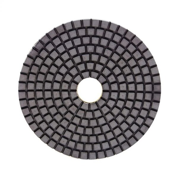 Lackmond Wet Polishing Pad, Resin Bonded Hook And Loop Backed, 4 Pad Diameter, White Buff Grit - PDBUFF4W