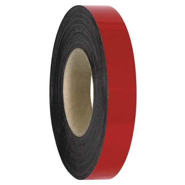 Partners Brand Warehouse Labels, Magnetic Rolls, 1" x 50', Red, 1/Case - LH126
