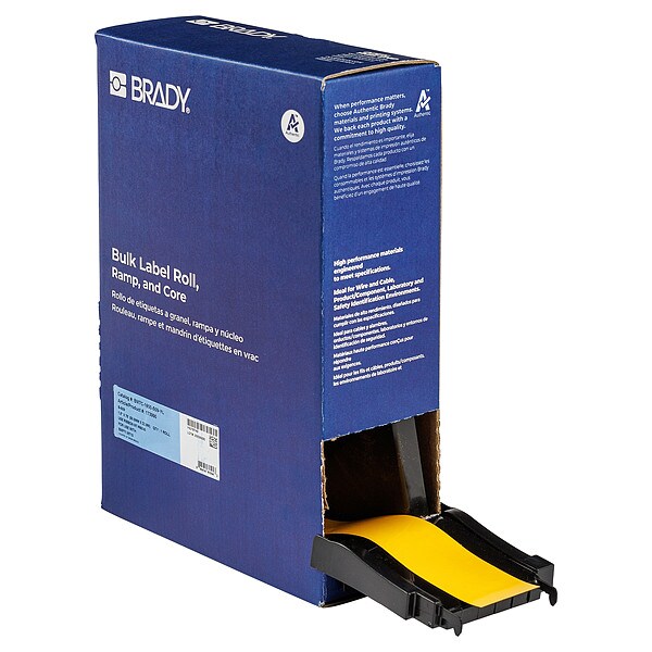 Brady Label, Polyester, Color Yellow, 1 51/64" W - BM7C-1800-509-YL
