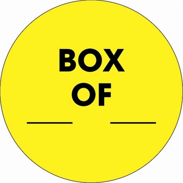 Bondad 2 in. Circle - Fluorescent Yellow Labels, 1 Roll, 500 Labels per Roll - BO3356910