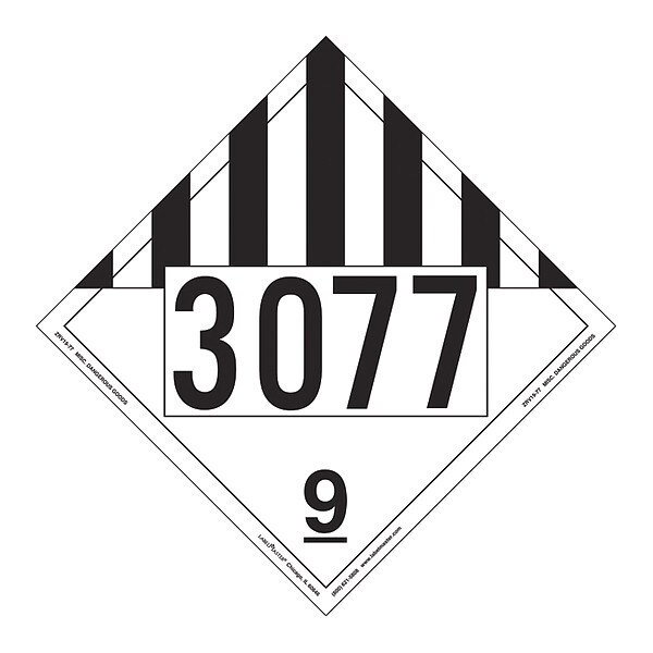 Labelmaster Miscellaneous Dangerous Goods, Rigid, PK25 - ZRV19-77