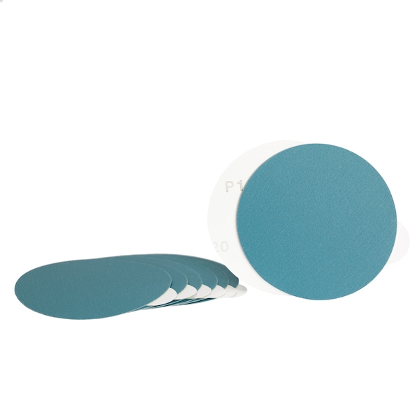 Cgw Abrasives Sanding Disc, PSA, 5,1000G, DWT, Q711T, 5" Dia, No Hole, White Aluminum Oxide, P1000 Grit - 51064