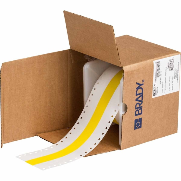 Brady BradyWrap Tedlar Polyvinyl Fluoride Labels 1 in W x 100 ft L Yellow - RCM-637-1.0-YL