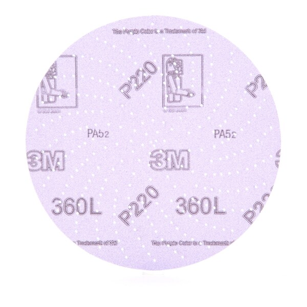 Xtract Film Disc 360L, 6 in Dia, 600LG, Aluminum Oxide, P220 Grit, Open Coat Type - 7100242232