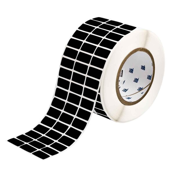 Brady Weather Resistant Polyester Outdoor Labels 0.5 in H x 1 in W Black 10000/RL - THT-5-8591-10-BK