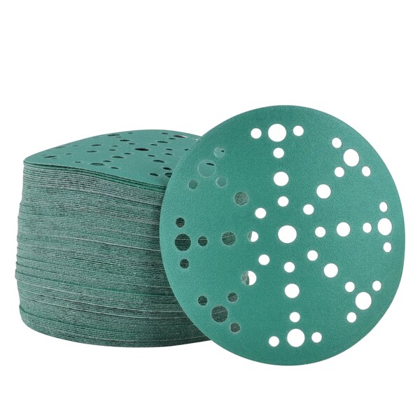 Legit Grit 6 inch Sand paper Disc, 49-Hole, 150 Grit, 100PK - LG6-49150-100