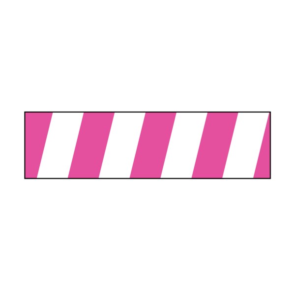 Nevs Mini - Striped Flag - White w/Flr. Pink - 3/16" x 1" - NEV40223