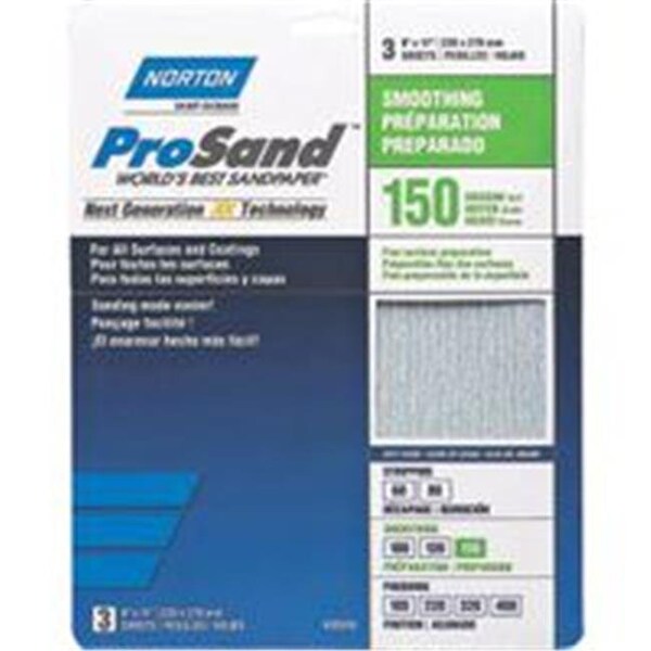 Norton Co Norton Sndpapr Prosand 9X11 Hndpk 150 2618 - 3306628