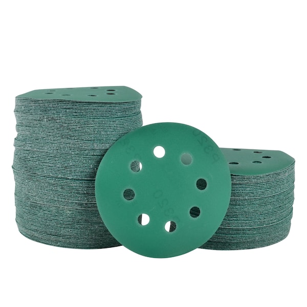Legit Grit 5 inch Sand paper Disc, 8-Hole, 320 Grit, 150PK - LG5-8320-150