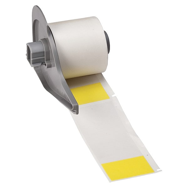 Brady Label, 1 1/2 in W, Clear; Yellow - M7-33-427-YL