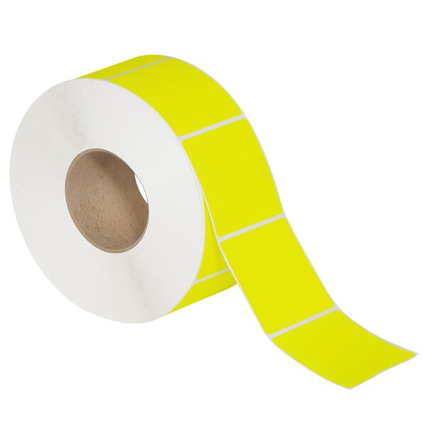 Tape Logic 2 x 3in Fluorescent Yellow Thermal Transfer Labels, 8PK - THL143YW