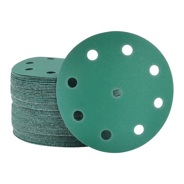 Legit Grit 5 inch Sand paper Disc, 9-Hole, 150 Grit, 50PK - LG5-9150-50