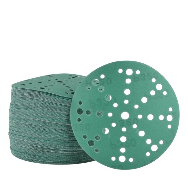 Legit Grit 6 inch Sand paper Disc, 49-Hole, 320 Grit, 100PK - LG6-49320-100