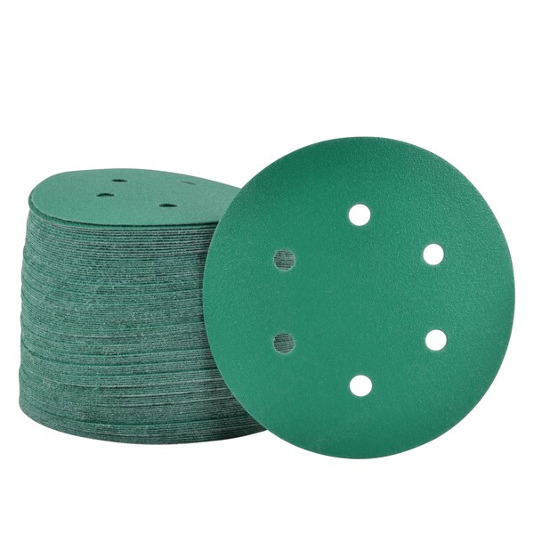 Legit Grit 6 inch Sand paper Disc, 6-Hole, 150 Grit, 100PK - LG6-6150-100