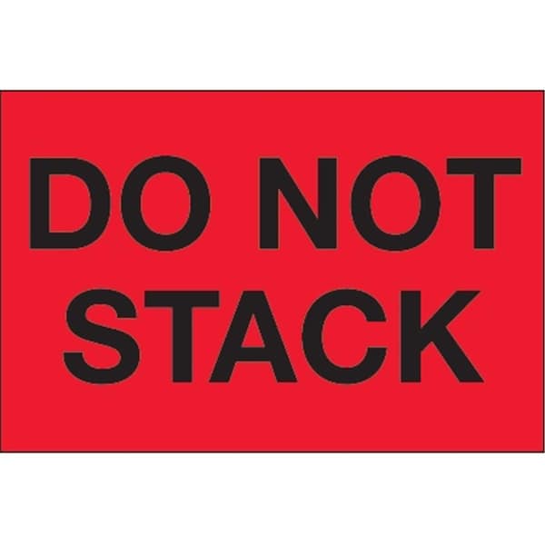 Bondad 3 x 5 in. - Do Not Stack Fluorescent Red Labels - Roll of 500 - BO3359012