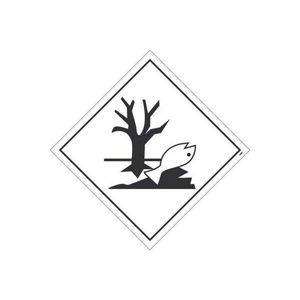 Nmc Marine Pollutants Graphic Dot Placard Sign, Pk100, Material: Unrippable Vinyl - DL174UV100