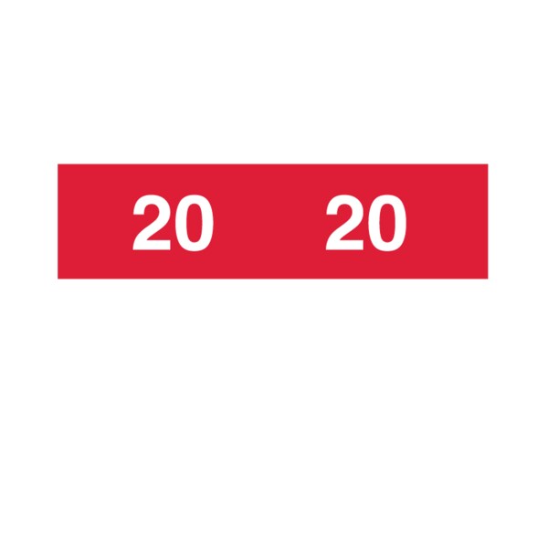 Nevs 2020 Ames Year Bands 1-7/8" x 1-7/8" Red Reverse - XY-AS-20-A