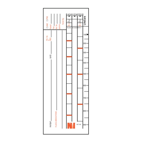Nevs Drip Rate Monitor - Hospira Life Care Standard - 1000 ml 8" x 2-7/8" - NDRM-L-1
