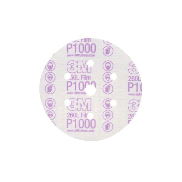 3M 3M Hookit Finishing Film Disc D/F, 01069, 6 in, P1000, 100PK - 7000119693
