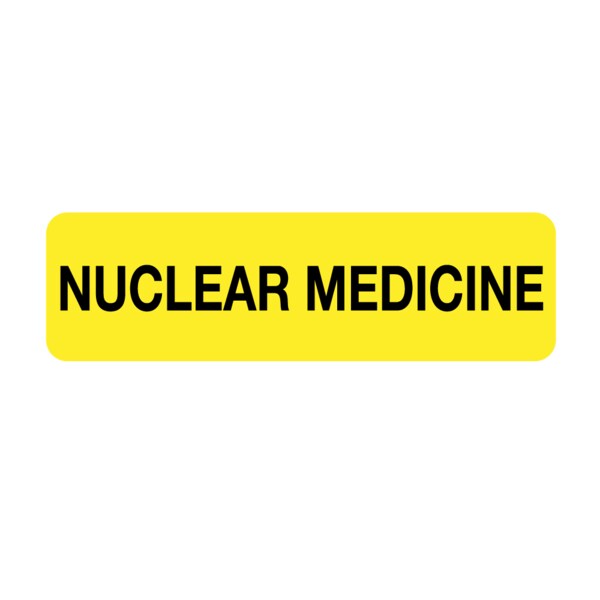 Nevs Nuclear Medicine Labels - Nuclear Medicine 7/8" x 3" Yellow w/Black - X-2584