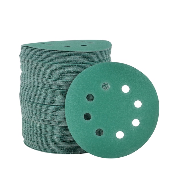 Legit Grit 5 inch Sand paper Disc, 8-Hole, 150 Grit, 100PK - LG5-8150-100