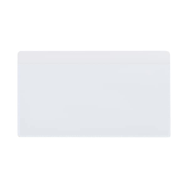 Partners Brand Binder Add-On Filing Pocket, 8" x 5", Clear, PK 50 - JTH259