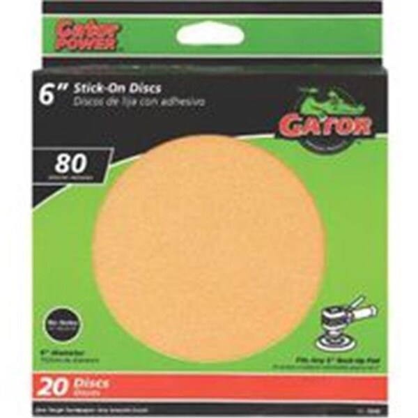 Gator Finishing Ali Industries 6In Gold Stick-On Disc 80# 3245 - 7627367