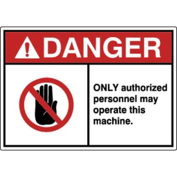 Zoro Select Label, Machine/Equipment, 3-1/2 in. H, PK5, HWL-535-741-5PK - HWL-535-741-5PK