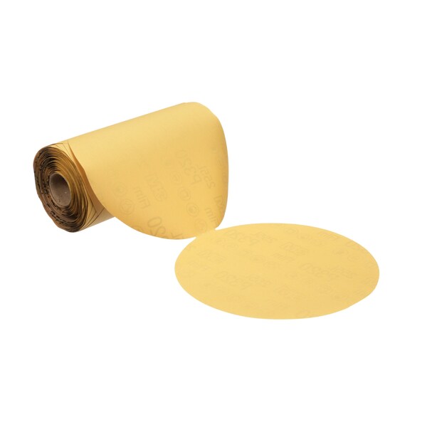 3M Gold Film Disc Roll 255L, 5 in Dia, Aluminum Oxide, P500 Grit - 255L 858