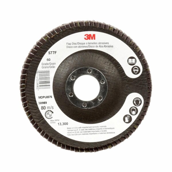 3M Flap Disc 577F, T27 Giant 7inx7/8 in 40 YF-weight, 5/pk - 7000119469