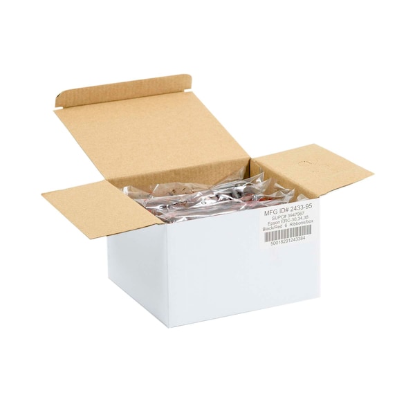 National Checking National Checking Cartridge Ribbon Red & Black ERC38, PK6 - 2433-95