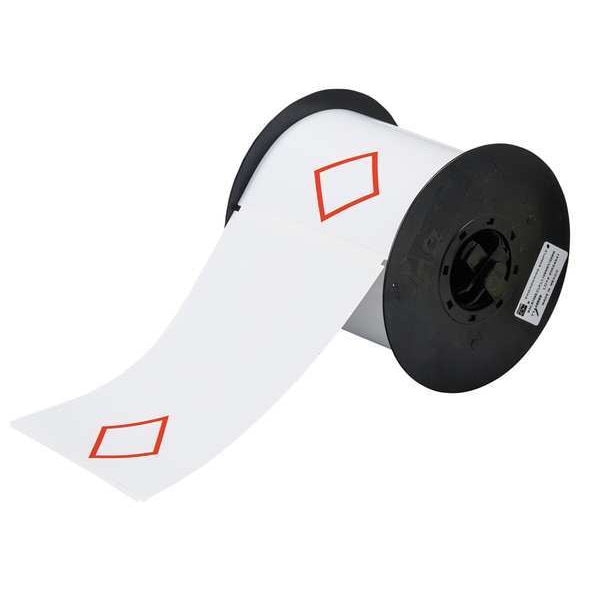 Brady Thermal Transfer Label, Red on White, Labels/Roll: 200 - B30-262-7569-CLP1