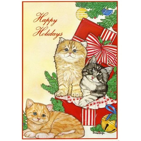 Pipsqueak Productions Pipsqueak Productions C495 Cat Holiday Boxed Cards - C495