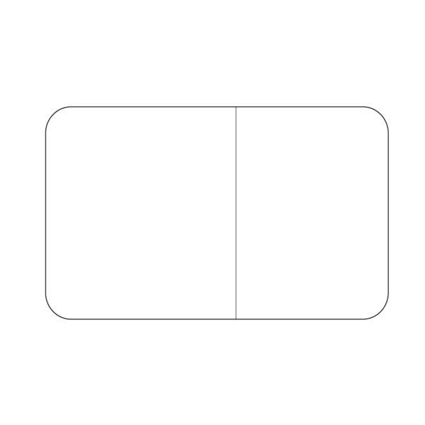 Nevs Standard - Flag - Clear w/White- 1" x 1 11/16" - NEV76806