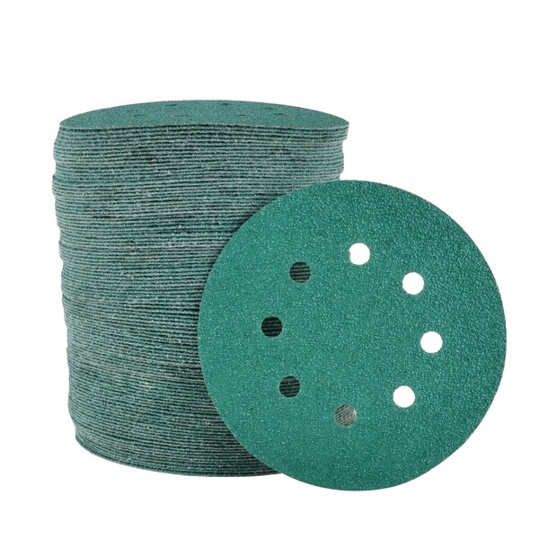 Legit Grit 5 inch Sand paper Disc, 8-Hole, 40 Grit, 100PK - LG5-840-100